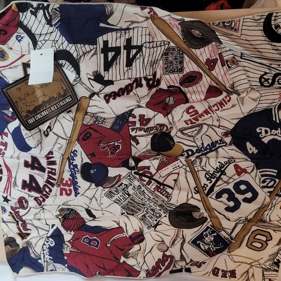 MLB Fabric Placemat Napkin Set Cooperstown Collection All Over Print Retro 90s - Picture 12 of 12